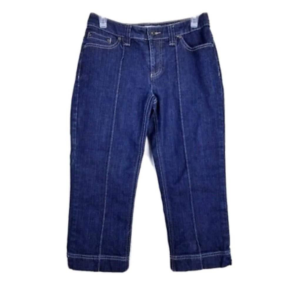 Chico's Platinum Denim Crop Jeans Pants Women Size 00 XS/0-2